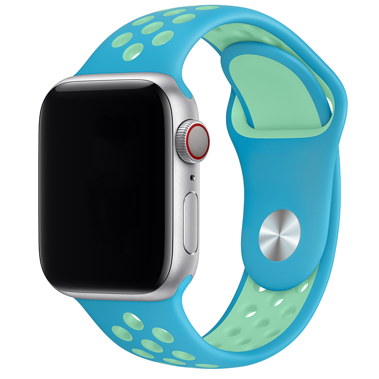 Apple Watch Double Sport Strap - Chlorine Blue Green Glow
