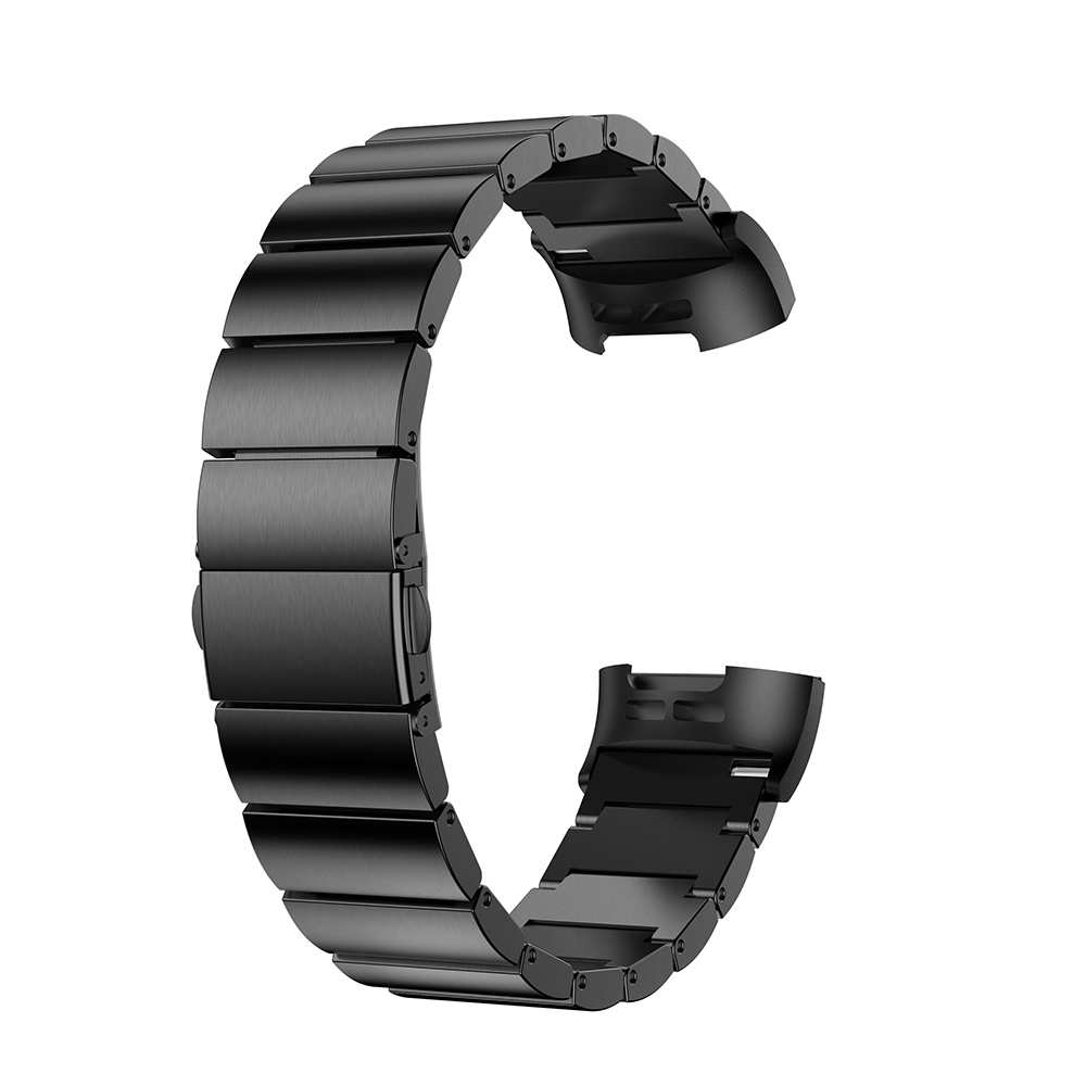 Fitbit Charge 3 &Amp; 4 Steel Link Strap - Black