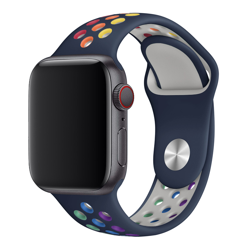 Apple Watch Double Sport Strap - Colourful Dark Blue