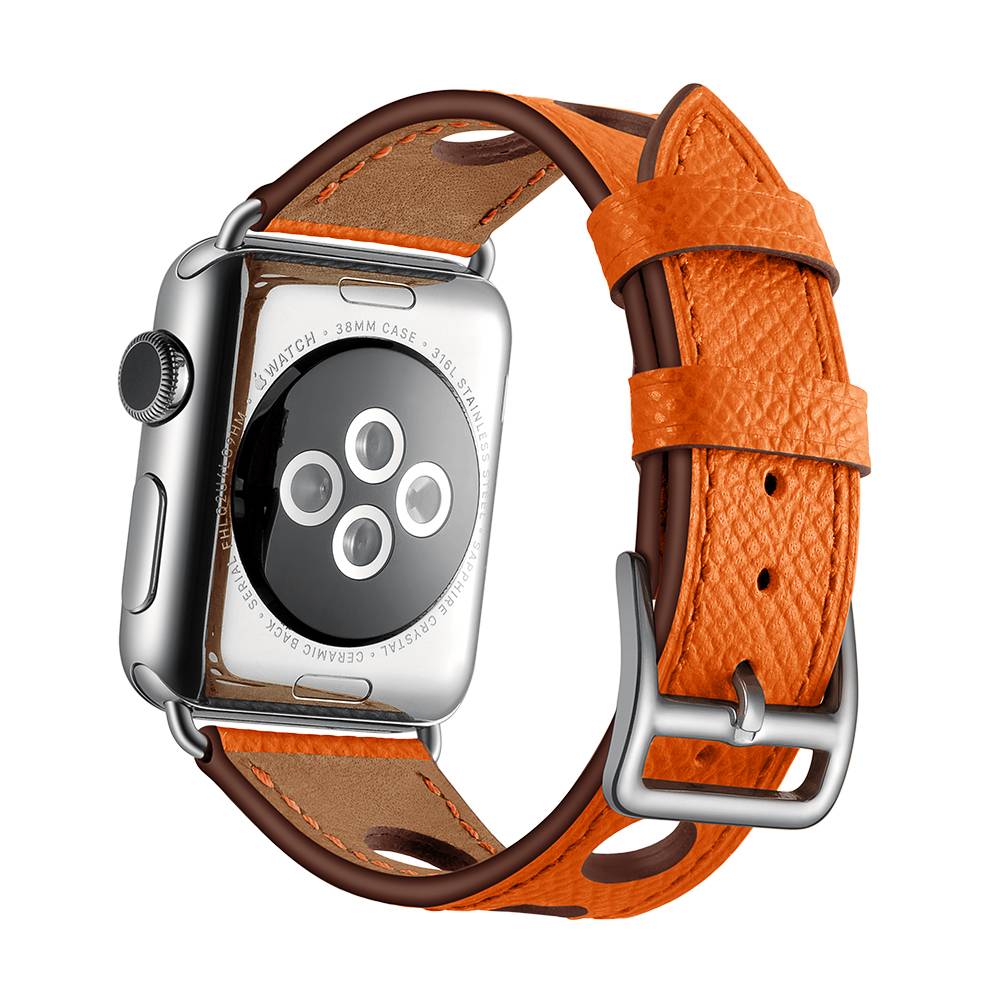 Apple Watch Leather Hermes Strap - Orange