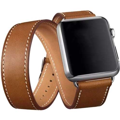 Apple Watch Leather Long Loop Strap - Brown