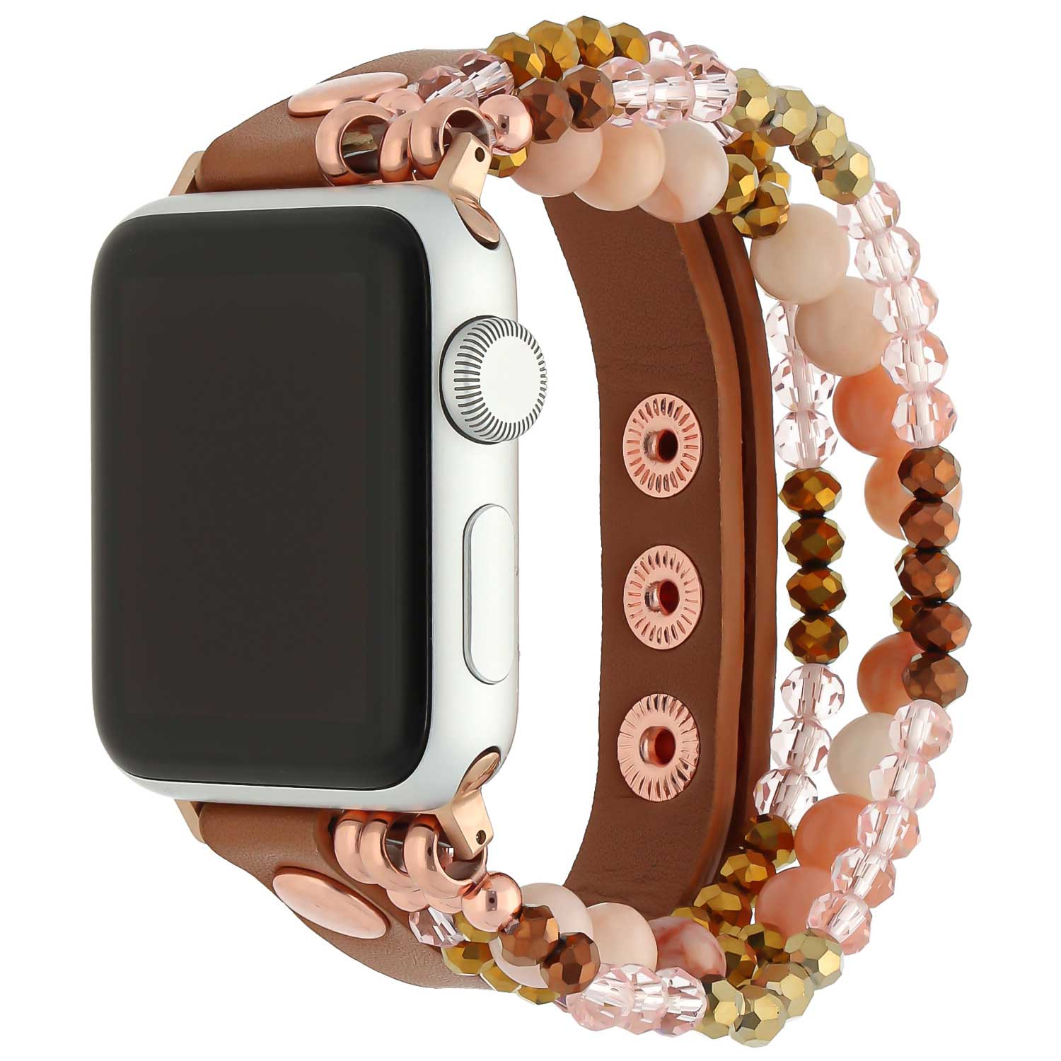 Apple Watch Leather Jewellery Strap - Brown