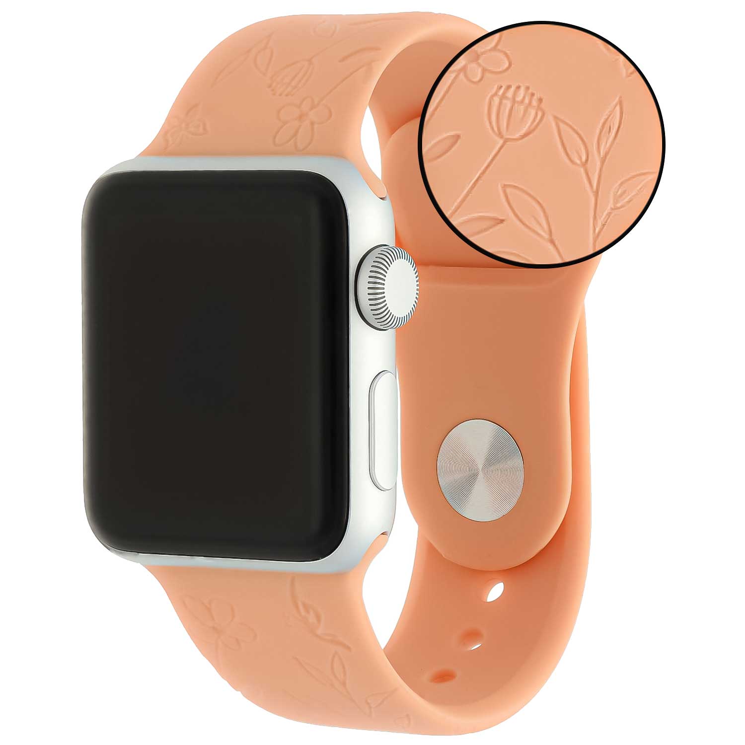 Apple Watch Print Sport Strap - Flowers Orange