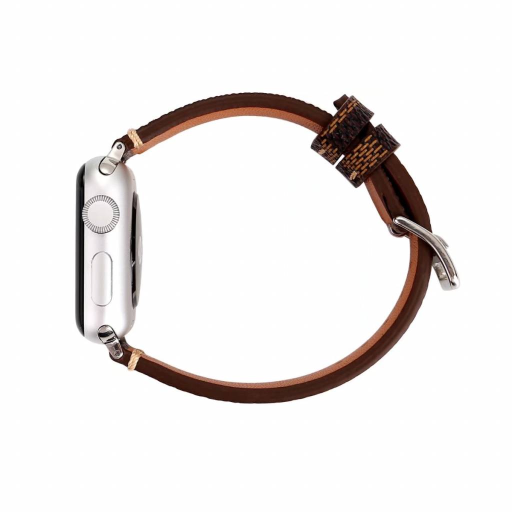 Apple Watch Leather Grid Strap - Brown