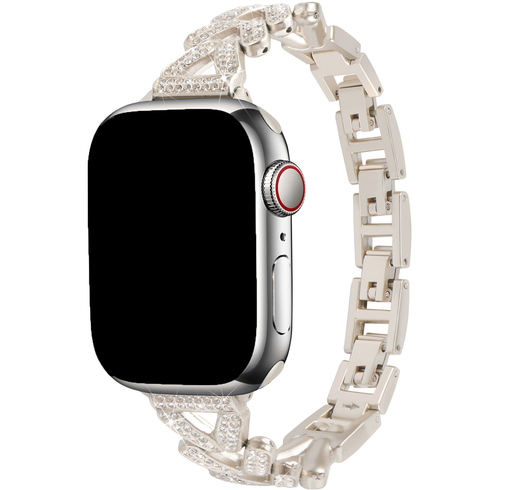 Apple Watch Heart Steel Link Strap - Faye Starlight