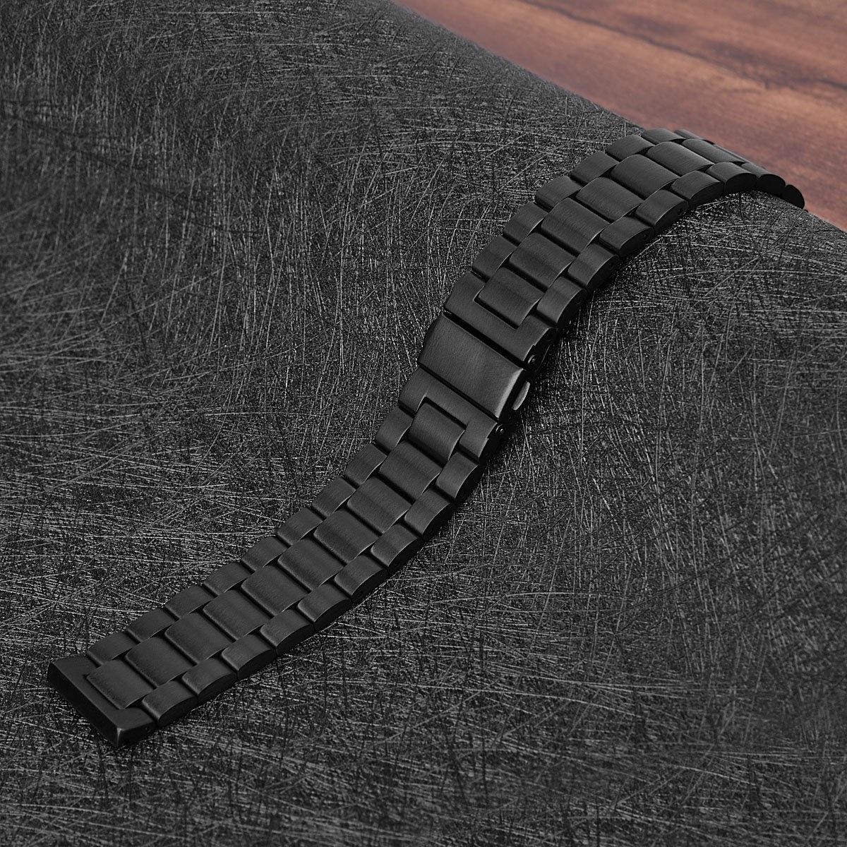 Fitbit Versa Beads Steel Link Strap - Black