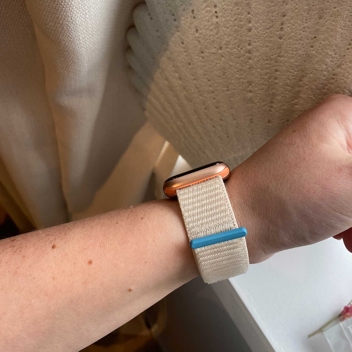 Apple Watch Nylon Sport Loop Strap - Starlight Orange