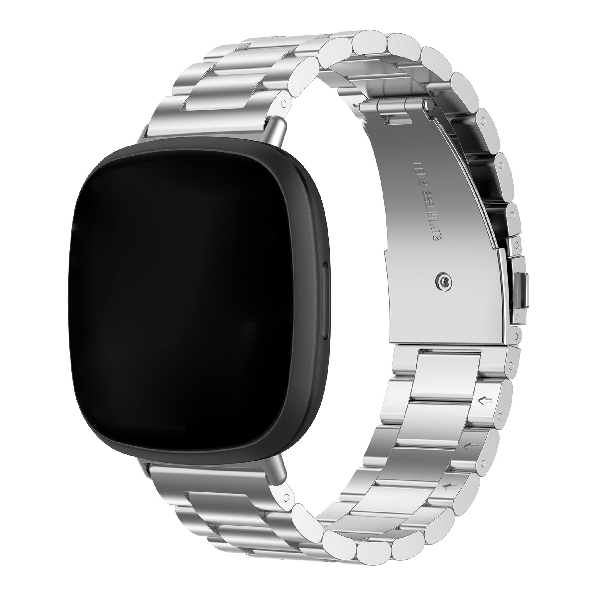 Fitbit Versa 3 / Sense Beads Steel Link Strap - Silver