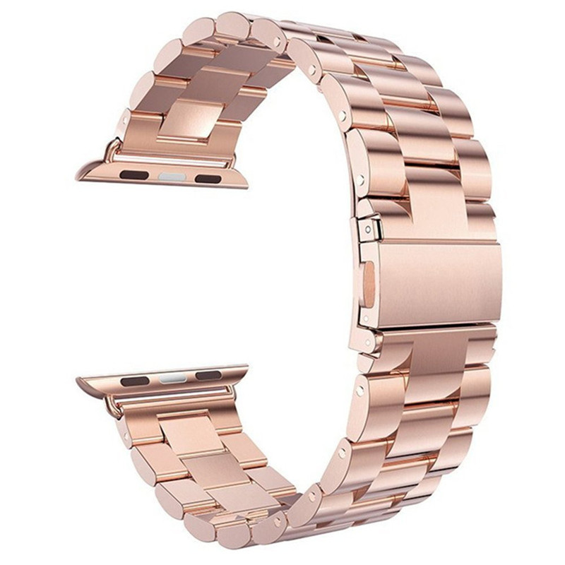 Apple Watch Beads Steel Link Strap - Rose Gold